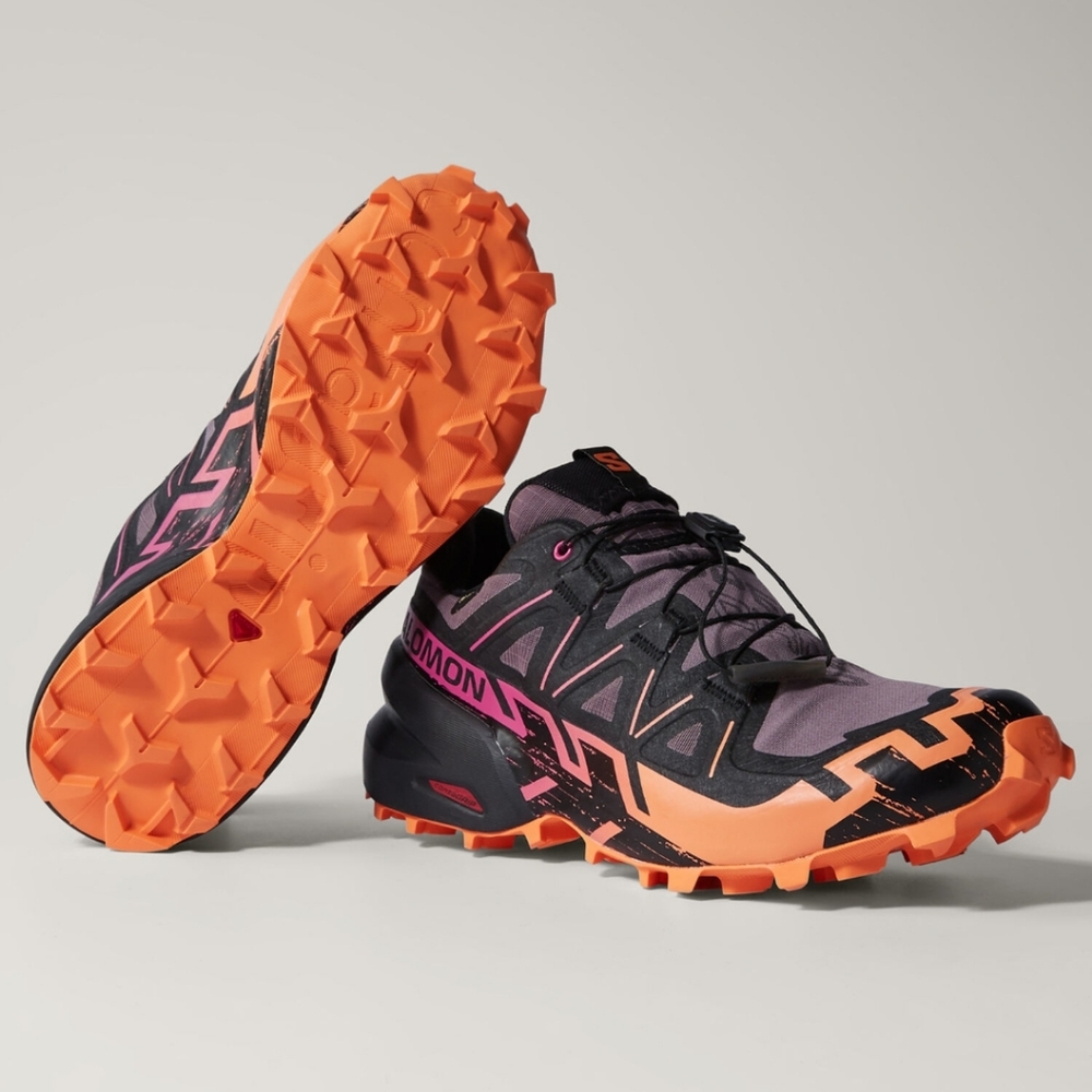 Salomon Speedcross 6 GORE-TEX Waterproof Women's Shoes - Black, Pink, and Orange